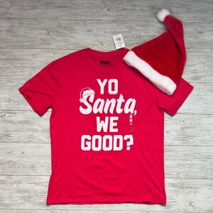 Santa Tee Shirt with Bonus Santa Hat